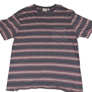 Vans Pocket T-Shirt Mens XXL  Striped Short Sleeve Off The Wall Skater Grunge